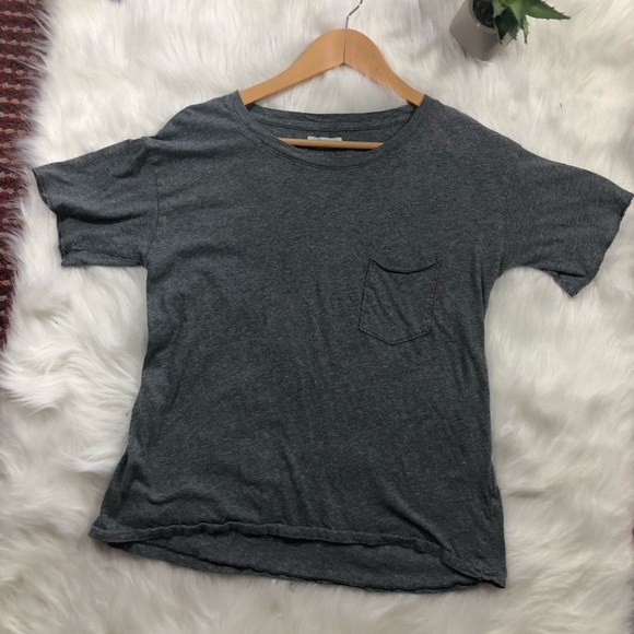madewell | high low basic pocket tee M - Picture 3 of 6